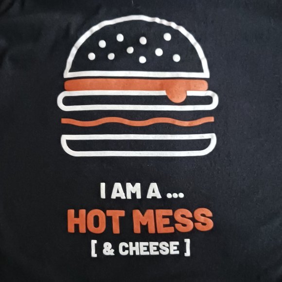 T Shirt CGK Crazy Good Kitchen Im a Hot Mess and Cheese Adult Untag Measure L/XL - Picture 5 of 7